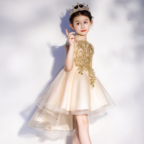 儿童礼服女童公主裙小女孩生日时尚气质走秀钢琴演出洋气晚礼服春