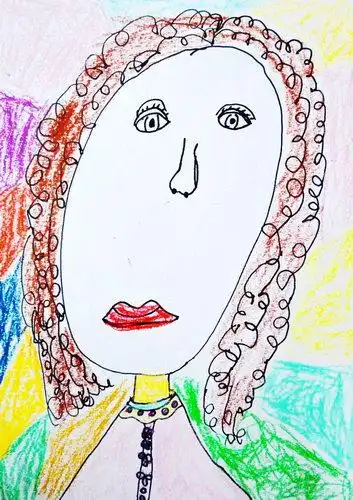 肖像画-我的妈妈