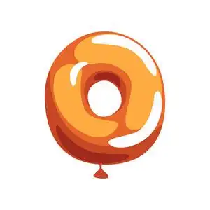 橙色字母 o 从英文字母表的形状有光泽的气球.卡通字体.有趣的教育.