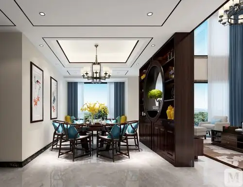 0万320㎡中式复式装修丽江豪园新中式-红星美凯龙家装效果图