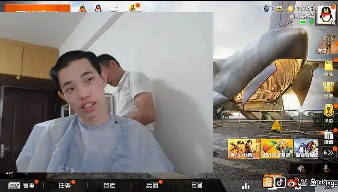 鲨鱼呦天秀直播理发瞬间晋升颜值主播寸头真是帅哥的标准