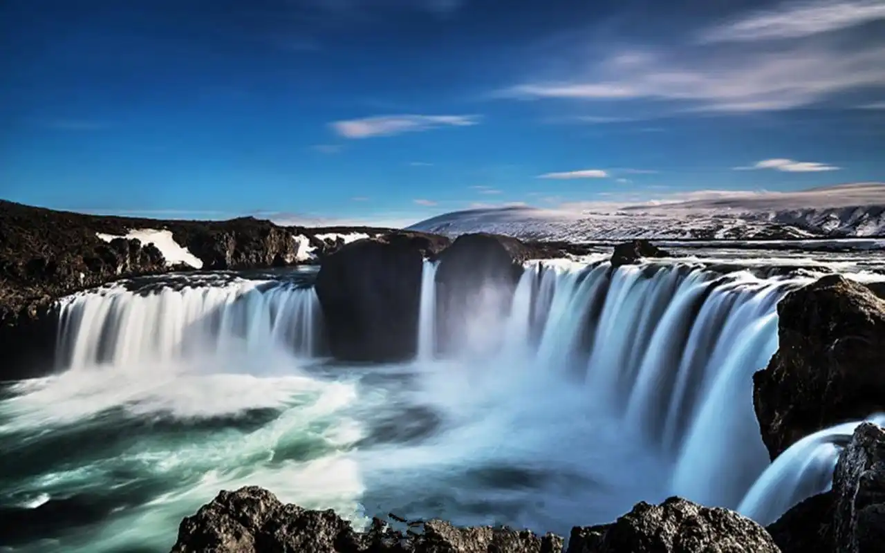 极地瀑布唯美自然风光高清摄影电脑壁纸图片大全-风景壁纸-手机壁纸