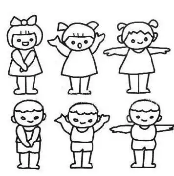 儿童人物简笔画图片大全小学生简单易画人物绘画作品简笔画人物女孩
