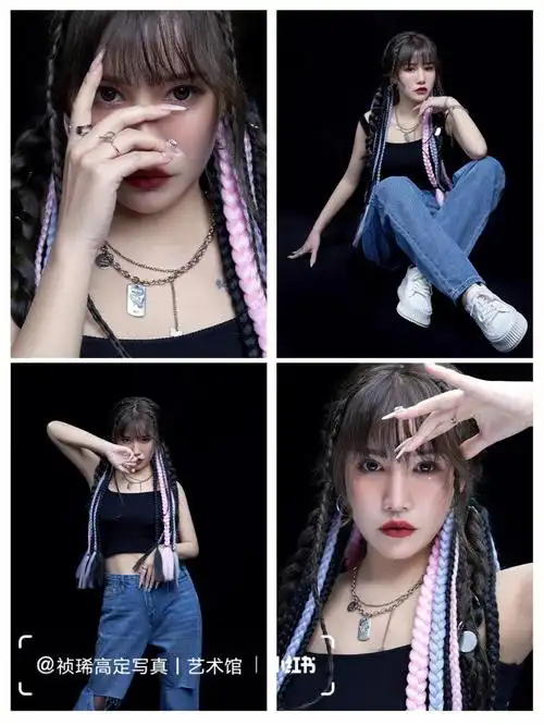 做街头最酷的辣妹欧美杂志风个性脏辫写真
