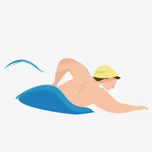 游泳矢量插画素材