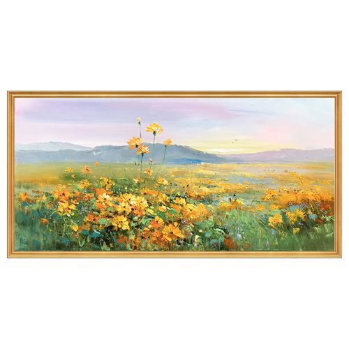 现代简约客厅装饰画轻奢大气沙发背景墙挂画花卉餐厅油画