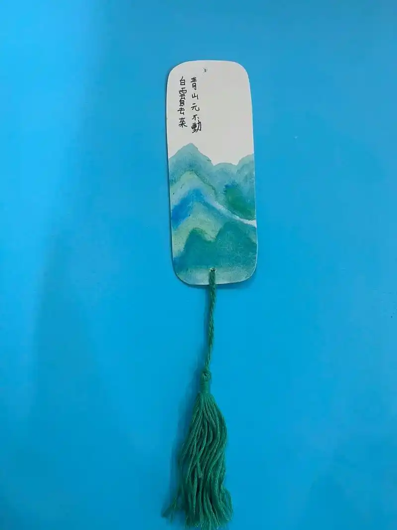古诗配画 #书签 #语文特色作业 自制书签92 - 抖音