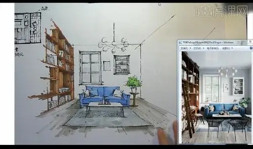 马克笔书房设计上色篇