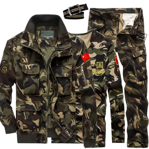 迷彩服套装男军装春秋冬季加厚加绒作训服中国特种兵战狼衣服装