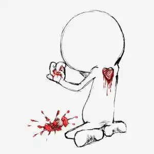 心碎的图片滴血 缝补其他简笔画 如何画一幅心碎的铅笔画失恋