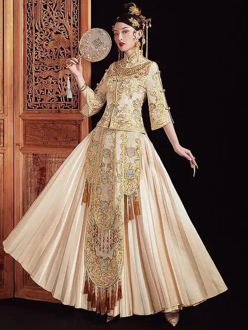 婚纱中式中国国风秀禾新娘2019新款古装婚服女唐装