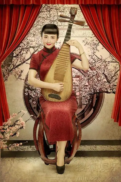 杨童舒流复古大片贺新春 旗袍裹身娇噬老娆多中姿