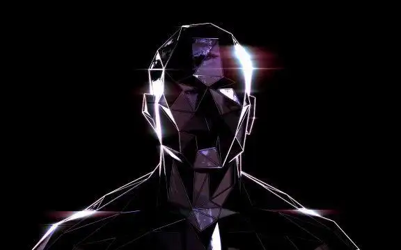 视频素材 ▏h1711 炫酷3d钢铁金属质感机械机器人头像动画特效酒吧