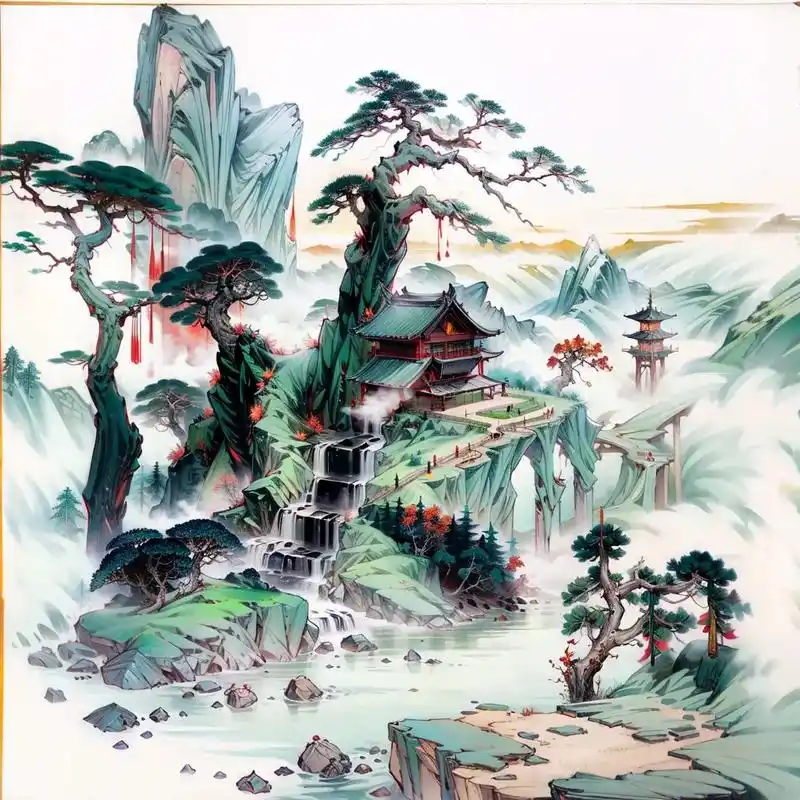 咱们可以支持定制全名了#姓氏头像 #山水画 #人间仙境美如画 - 抖音