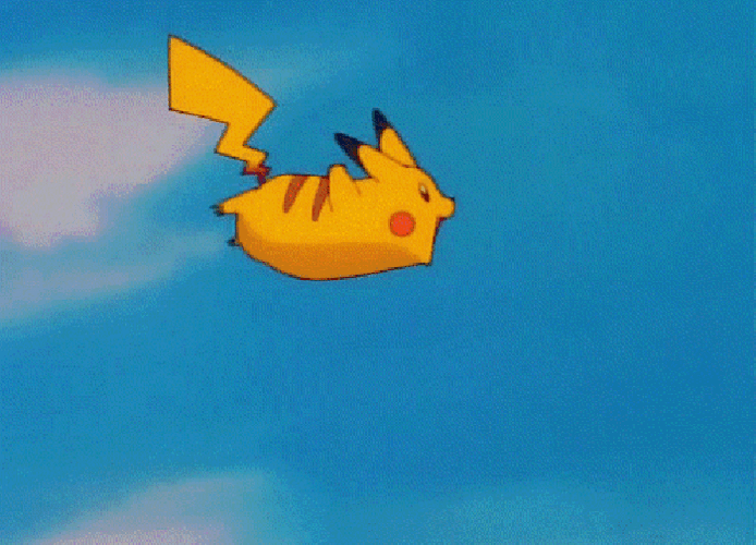 皮卡丘飞机微笑动漫gif动图_动态图_表情包下载_soogif