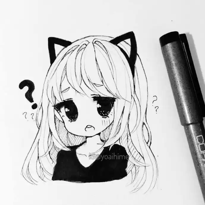 初学者想学动漫人物插画?整理36张手绘黑白线稿,实用素材!