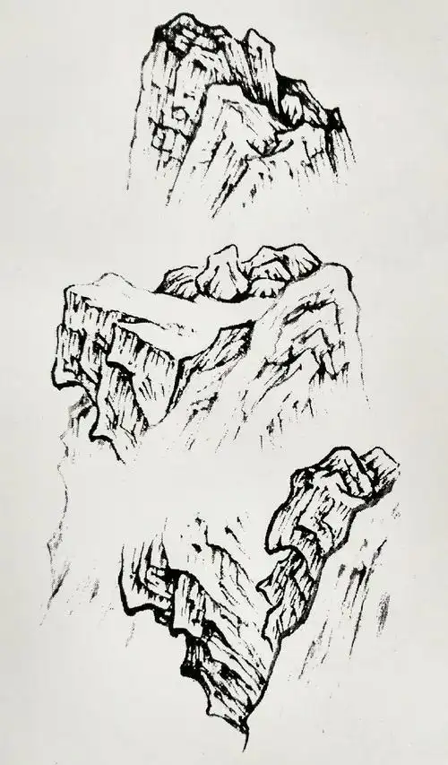 简笔画山水画简笔画山水画图片