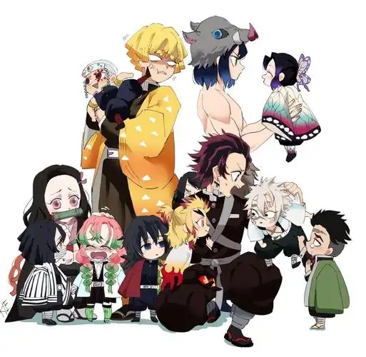 鬼灭之刃:当鬼杀队九柱幼龄化后,四小人组要如何照顾小朋友柱们