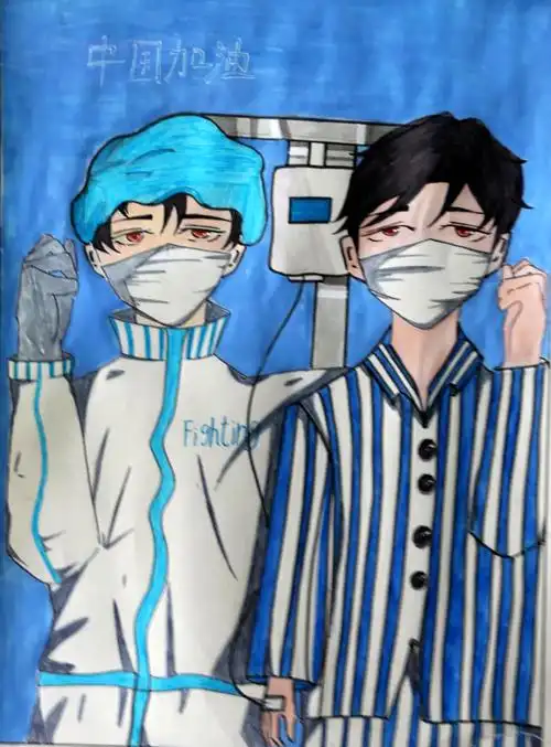 三张中学生「放飞·梦想」主题绘画作品-图3