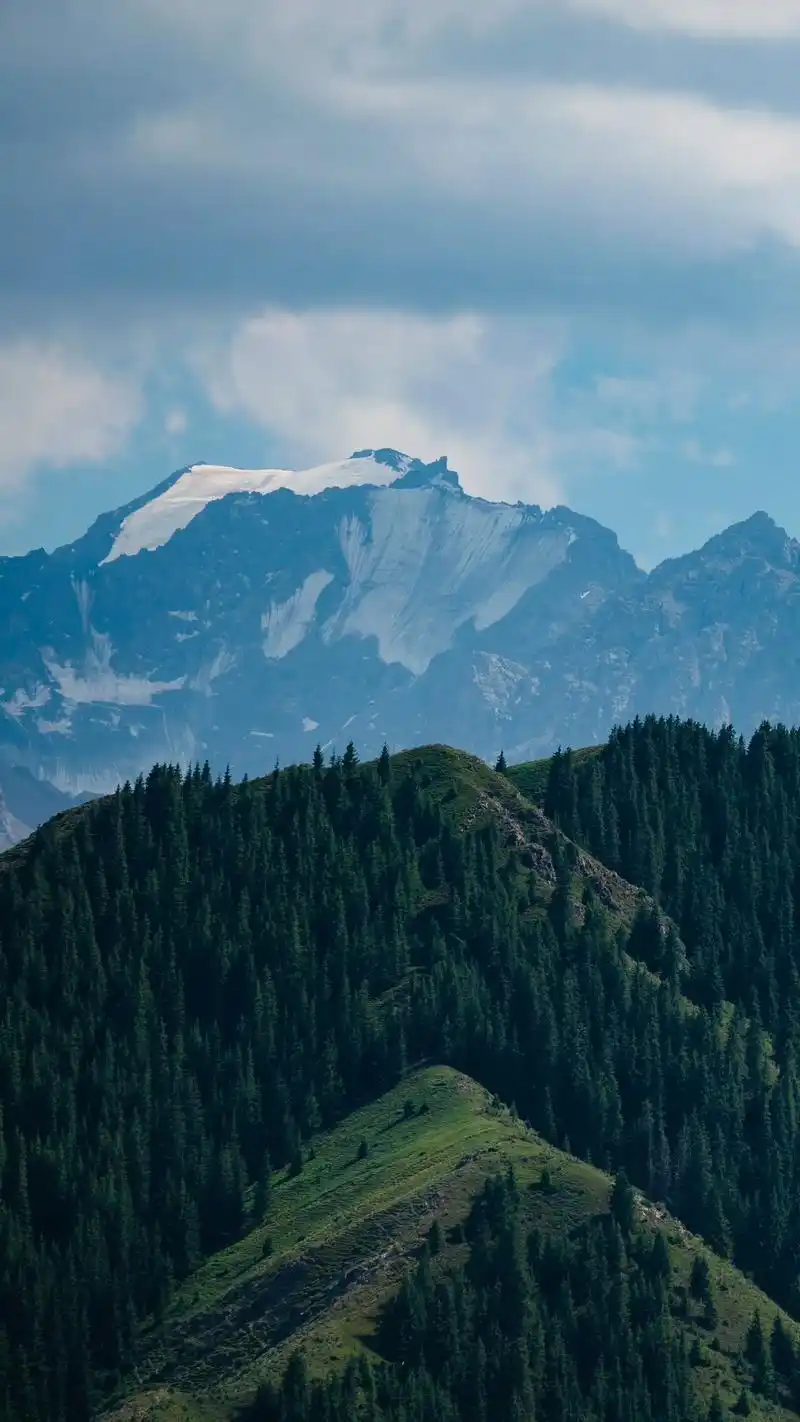 明月出天山,苍茫云海间#新疆自然风景图片 #天山 #我把新疆 - 抖音