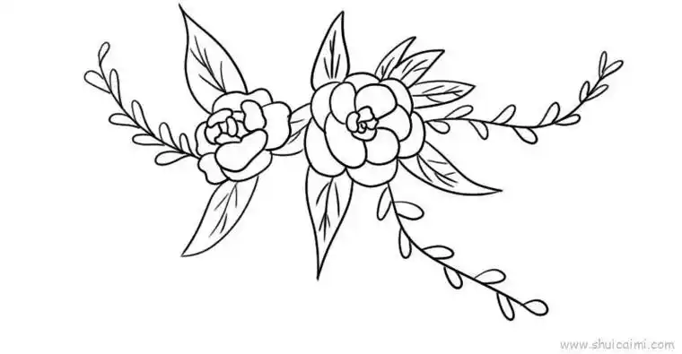 中国花简笔画大图