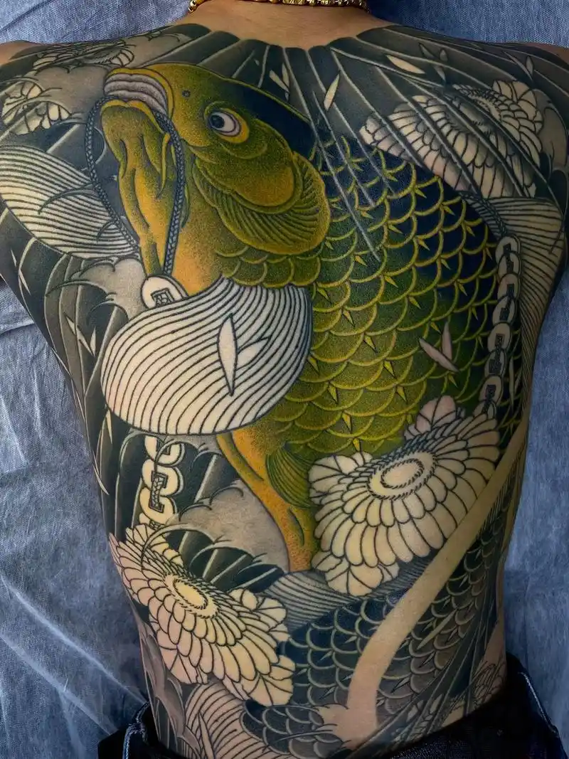 开业大吉啊,先来条大金鲤鱼#日式老传统 #纹身  - 抖音