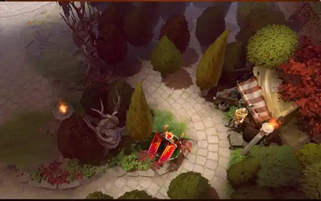 dota2ti6小红本125级奖励地图不朽庭院