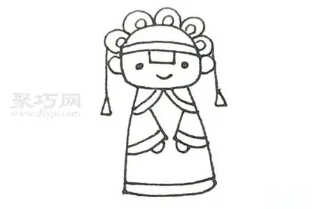 如何画新娘最简单来看新娘简笔画步骤