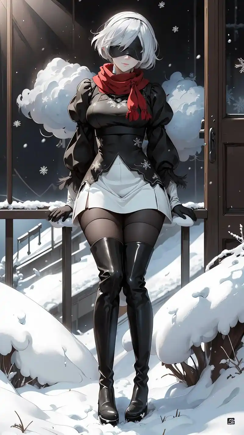 2b 雪落.#二次元 #壁纸 #壁纸分享 #尼尔机械纪元 # - 抖音