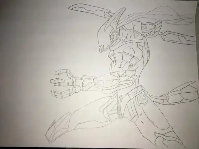 英雄联盟源计划剑圣手绘线稿