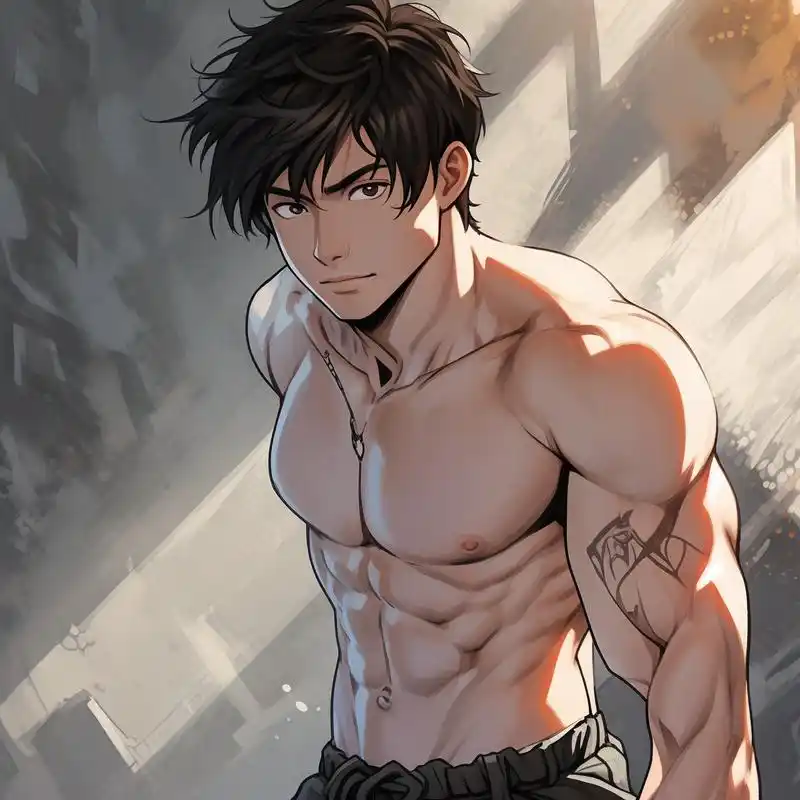 94帅气腹肌男漫画头像90