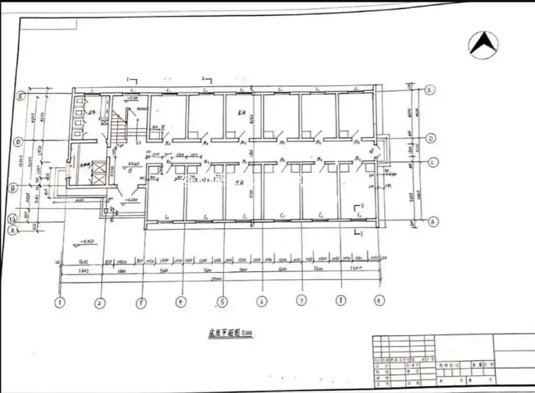 办公空间底层平面图 代画 平面图 办公空间,教学楼平面图 cad 手绘均