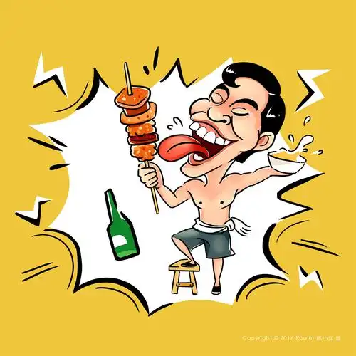 老重庆羊肉串灯箱插画