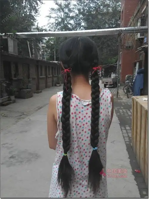 剪下高中女生80公分粗壮双辫-上海ww839#(4)