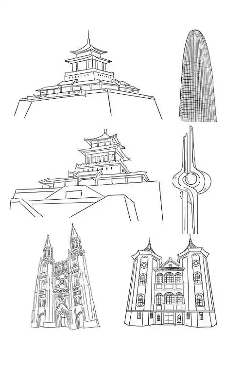 建筑线条画册图片-建筑线条画册设计素材-建筑线条画册模板下载