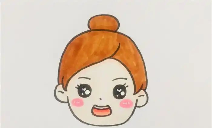 正脸丸子头怎么画简笔画教程简笔画大全
