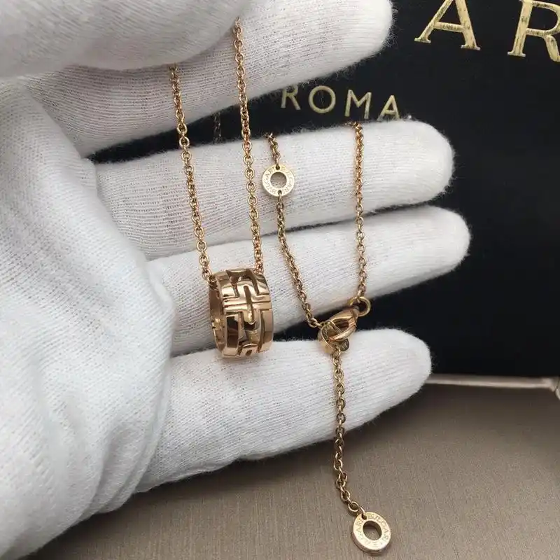 bvlgari宝格丽玫瑰金回形针镂空项链帕莲轮项链 专柜正品  支持验货