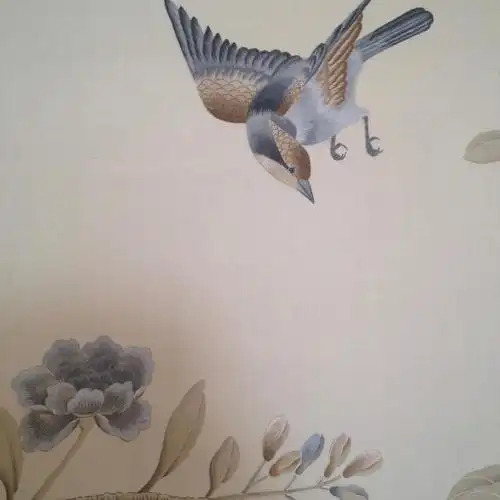 如果不想让墙面寡白可以试试手绘墙纸画04