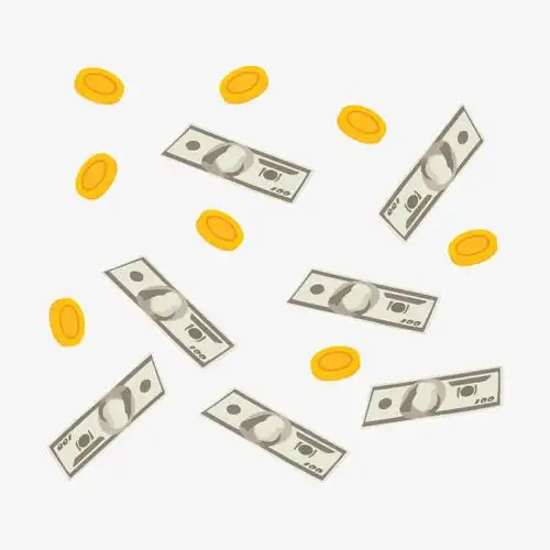 手绘新年钱币雨边框