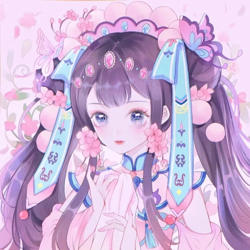 超仙紫色系动漫女生头像|岁月静好的慢生活