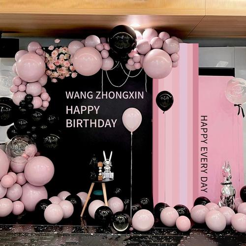 成人礼生日布置18岁女孩高级感kt板成人气球装饰场景派对背景墙全