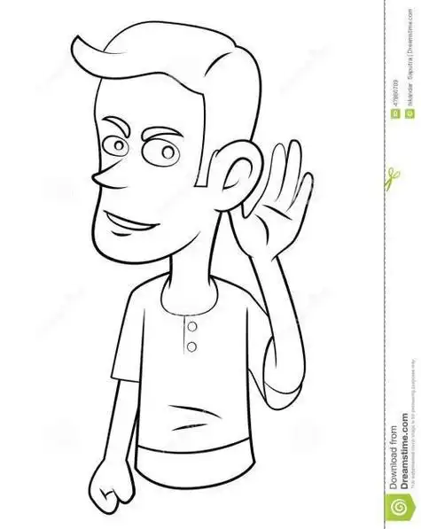 听简笔画 耳朵听简笔画