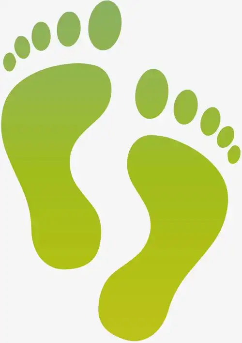 趣味卡通蓝色脚丫图形装饰元素图案设计