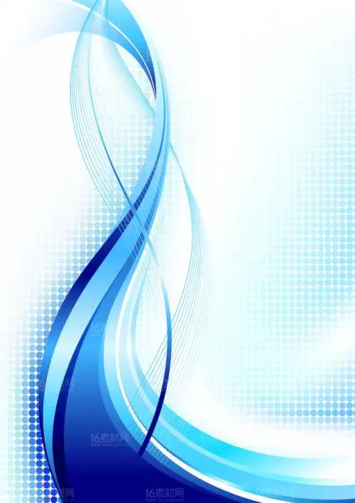 时尚蓝色线条条纹背景矢量素材