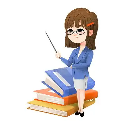 手绘书本老师教师节人物教师节创意图卡通素材png素材