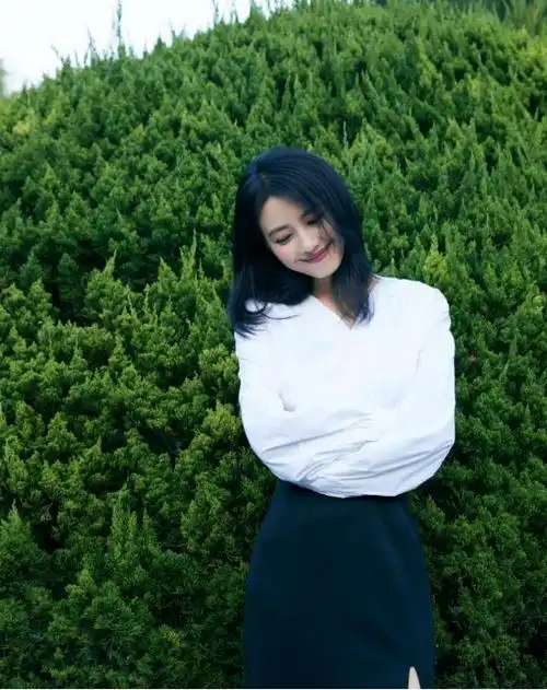 高圆圆的气质穿搭还真是让人心动清新简约职场穿搭尽显优雅