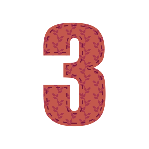 可爱布艺数字字体3图片