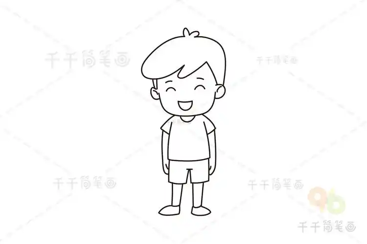 小男孩的简笔画图片