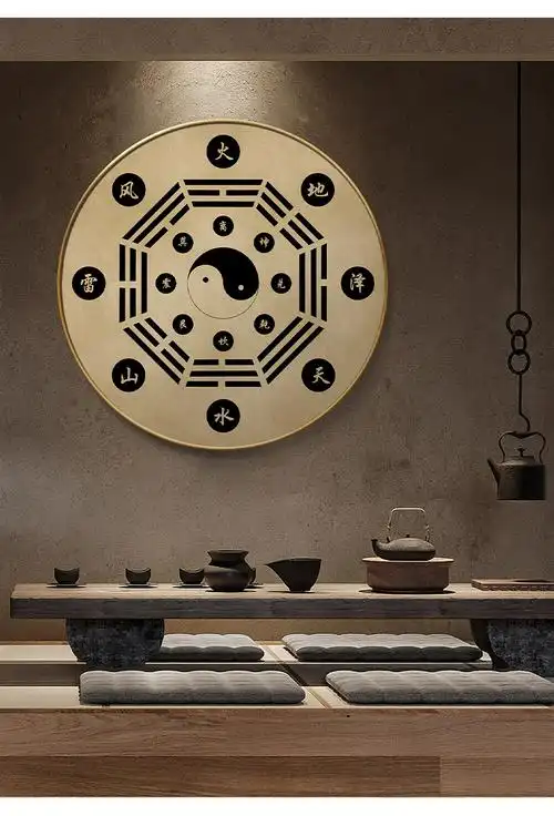 八卦图八卦镜 养生馆装饰画太极五行八卦图挂画易经周易风水壁画旺宅
