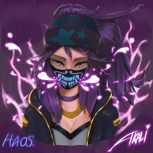 (kda--akali 阿卡丽)插画习作(~)~)↗